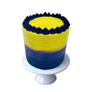 Blue Yellow Theme Cake