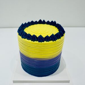 Blue Yellow Theme Cake